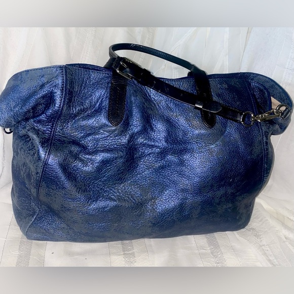 Cole Haan Blue Leather Tote - Picture 4 of 10